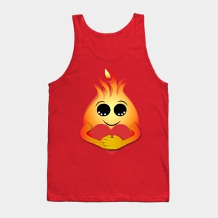 Caring Flame Emoji Tank Top